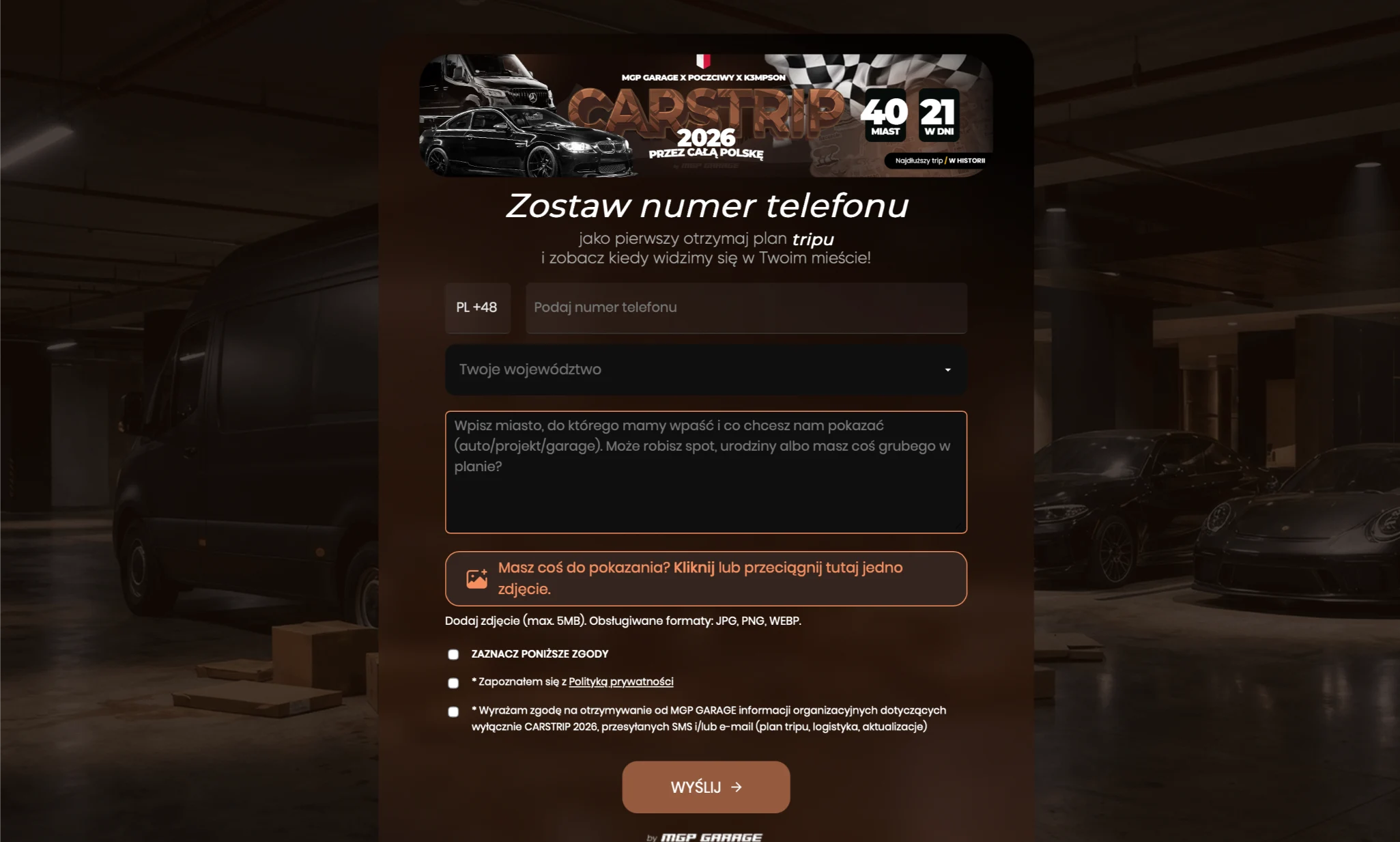 MGP GARAGE — screen 1